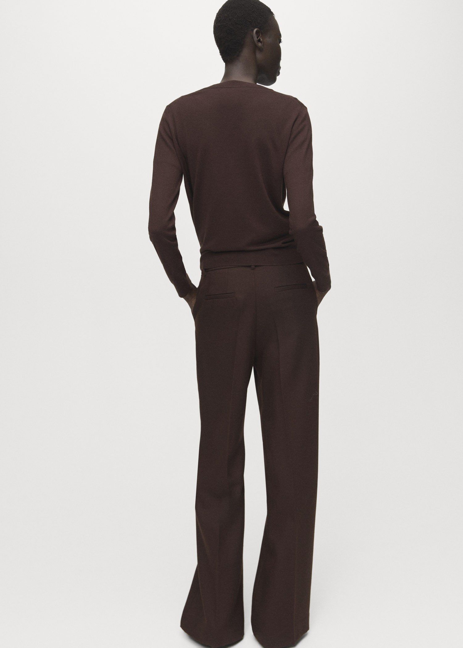 Fine-knit crew-neck sweater