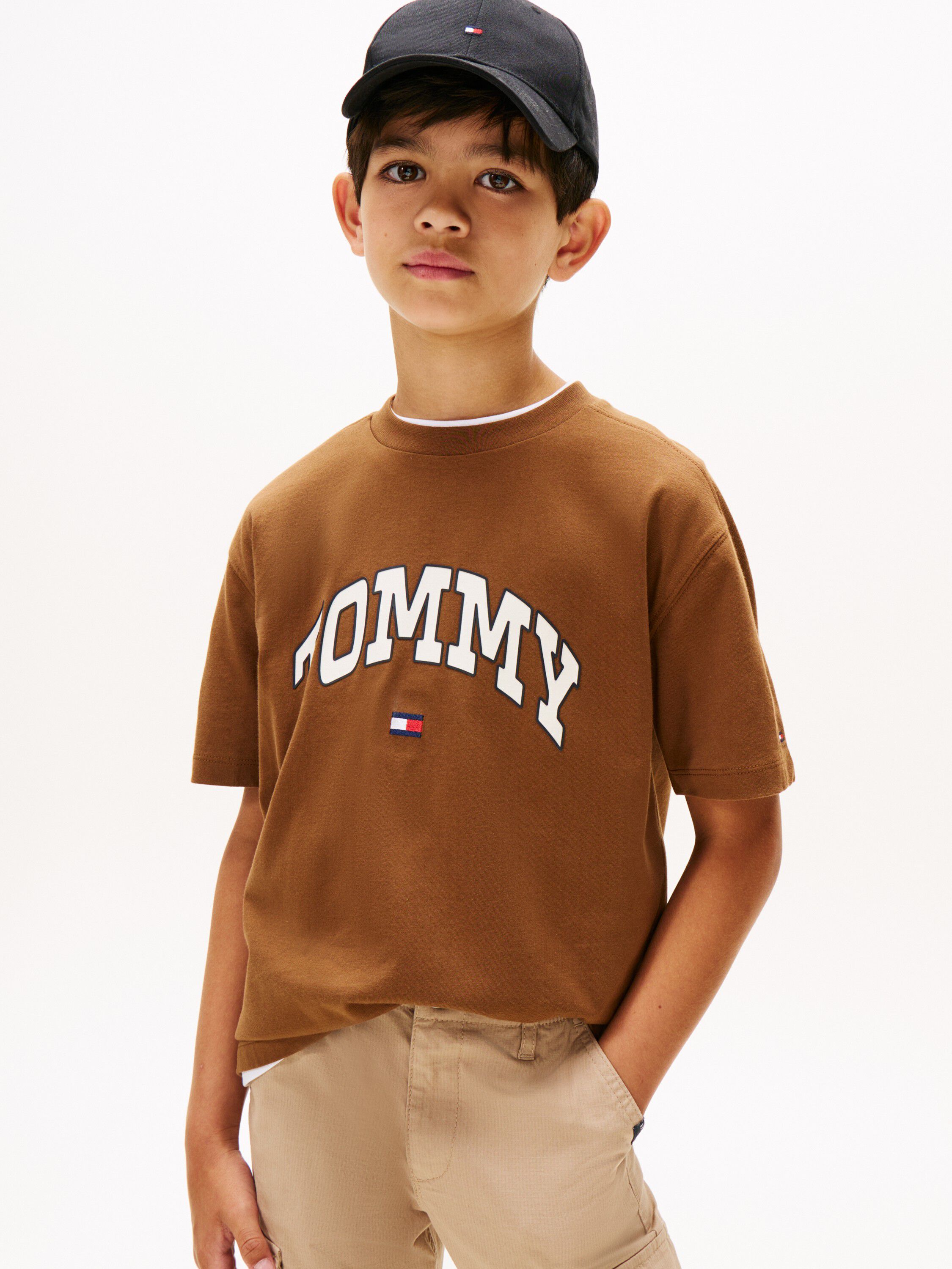 VARSITY RAISED PRINT TEE SS