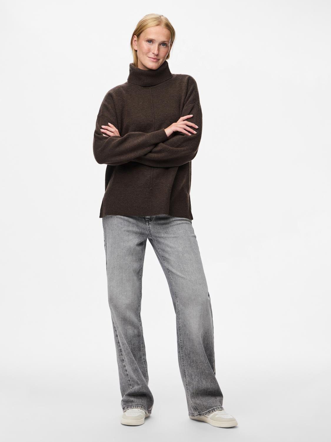 Pcmalou Ls Rollneck Knit Noos Bc