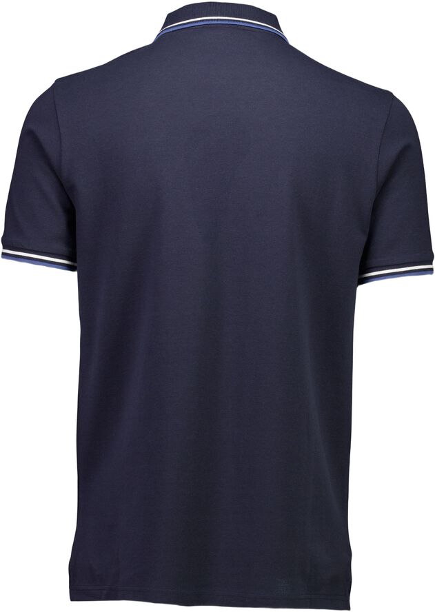 Polo shirt w. contrast piping