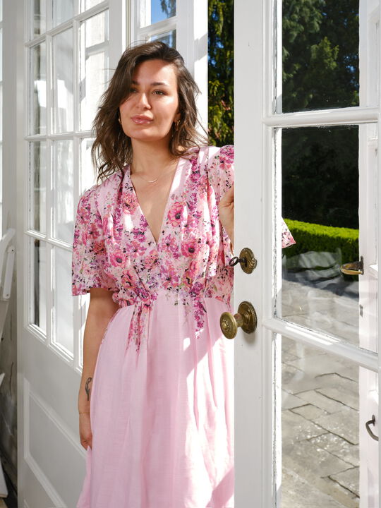 Serna Flower Print Dress