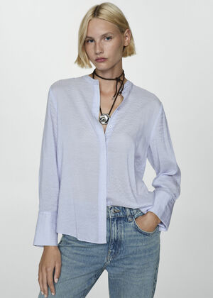Striped flowy shirt