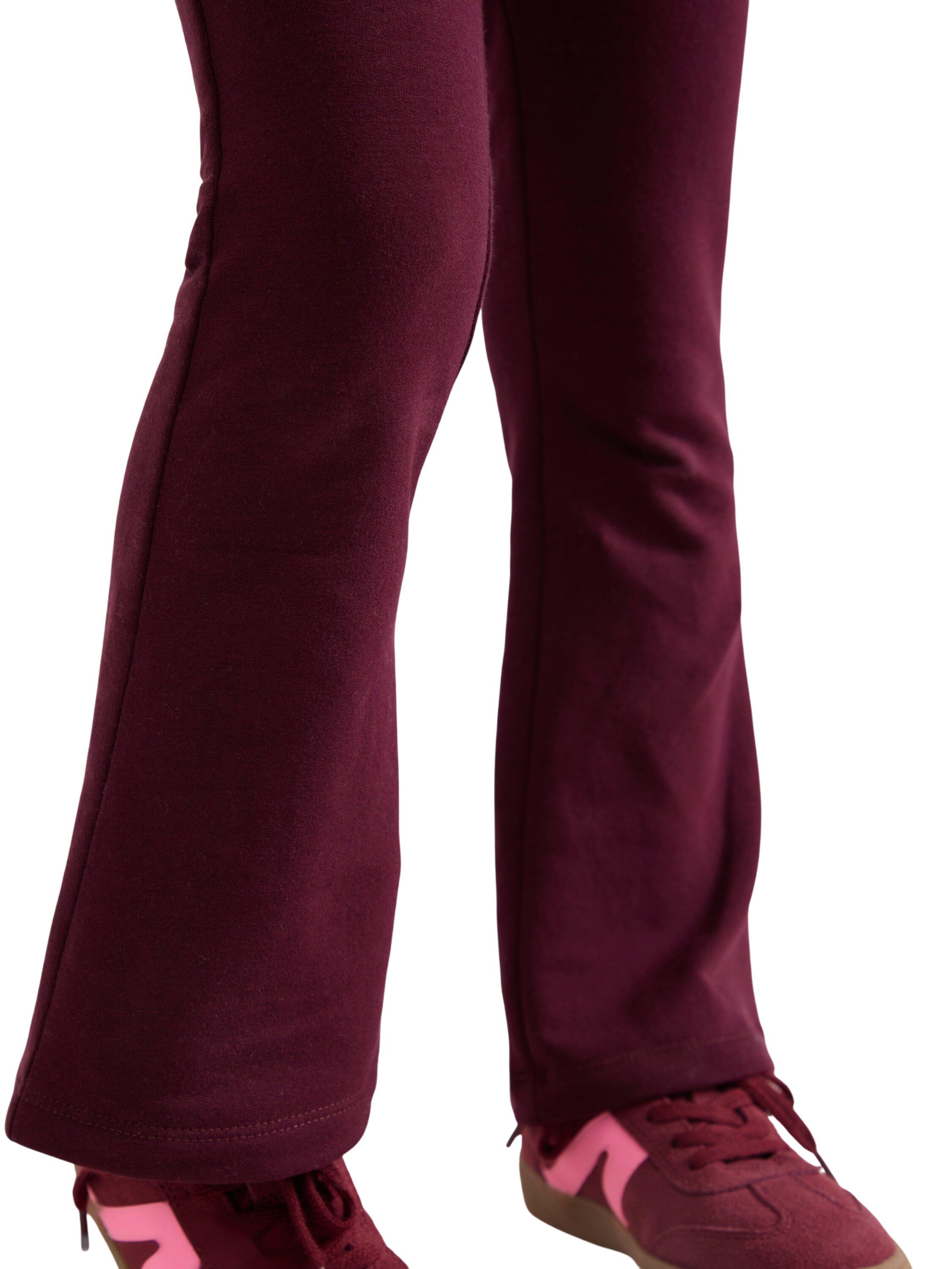 Flared leggings in soft cotton jers