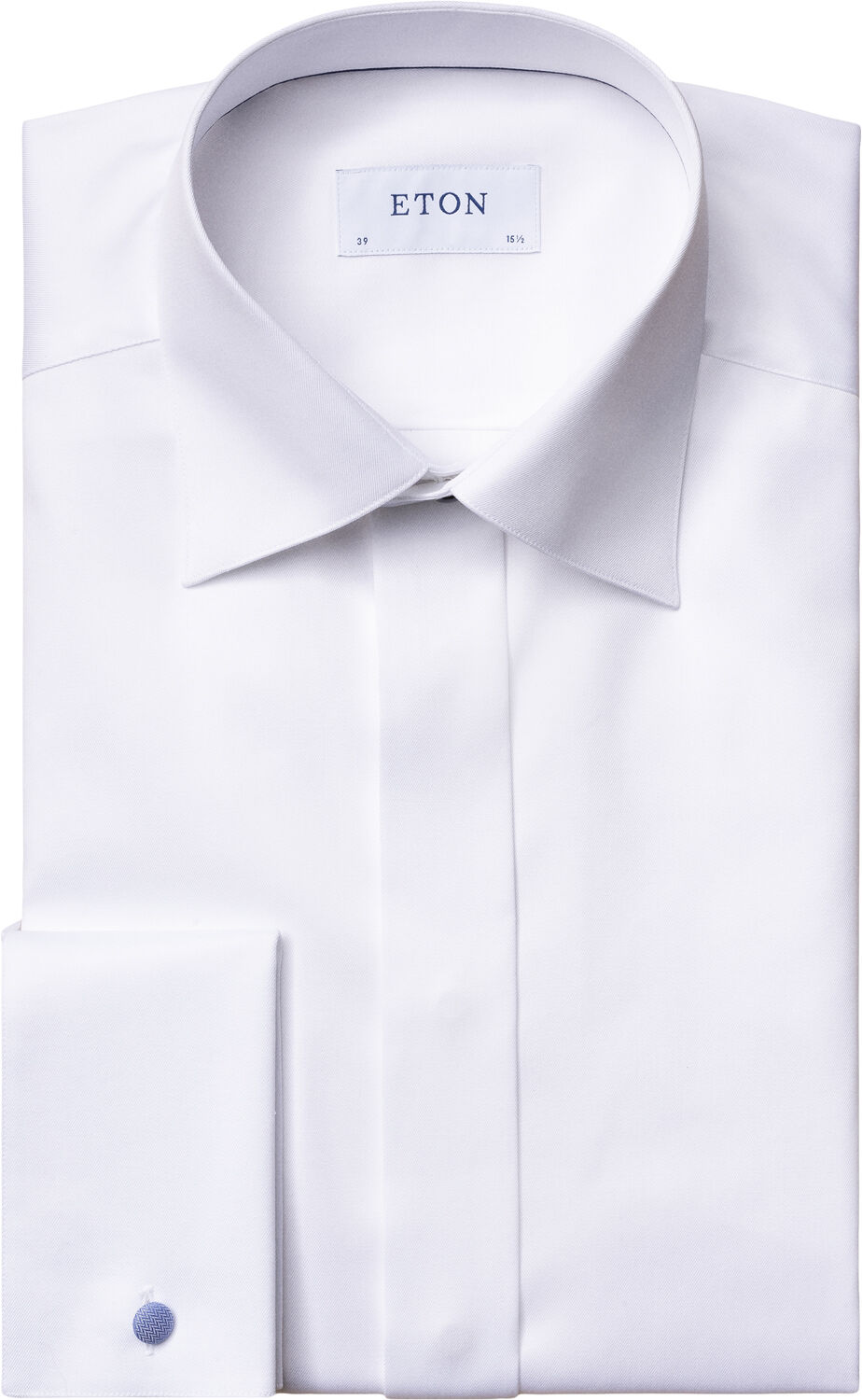 Slim Fit White Signature Twill Tuxedo Shirt