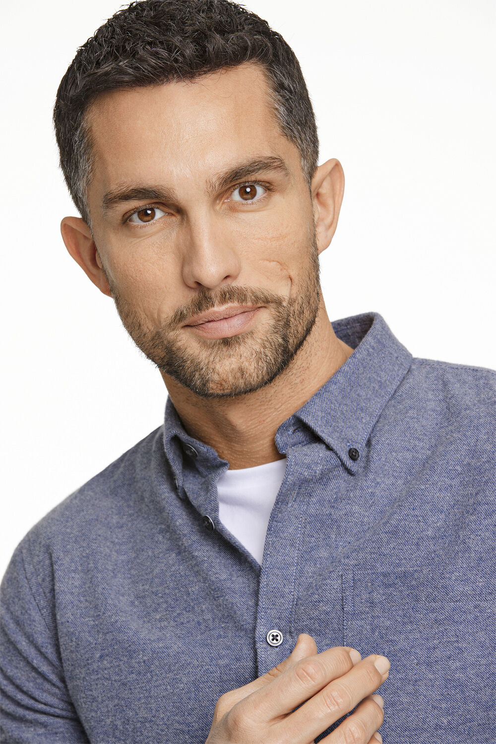 Brushed twill shirt L/S