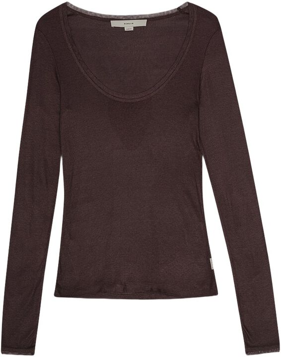 Mesh Trim Long Sleeve