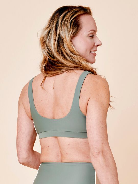 Agung Colorblock sporty bikini top - Nero