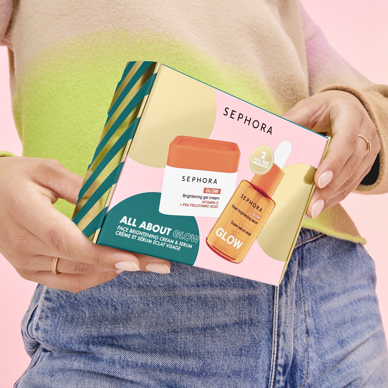 KIT TOUT POUR LECLAT- Ansiktskr&auml;m och serum f&ouml;r lyster