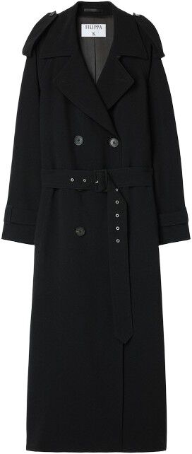 Draped Trench Coat