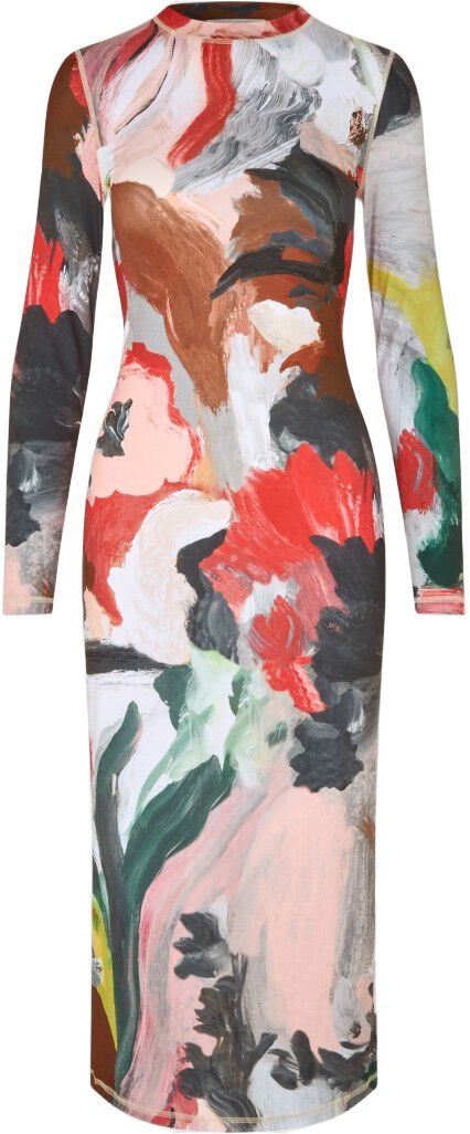 2244 Stocking Jersey, Pullover Long Sleeve Midi Dress