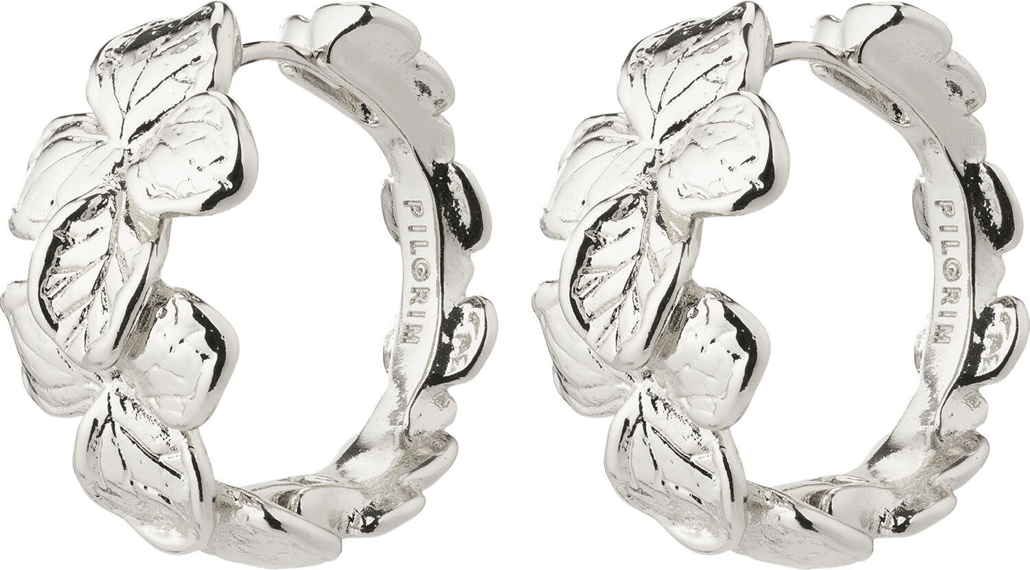 ECHO recycled hoop earrings silver-plated