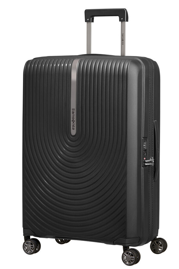 Hi-Fi Medium 4 wheel Suitcase 68cm Exp BLACK..