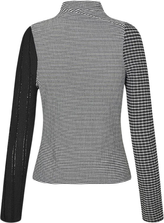 Asymmetric Long Sleeve Top, 2247 Patchwork Jersey