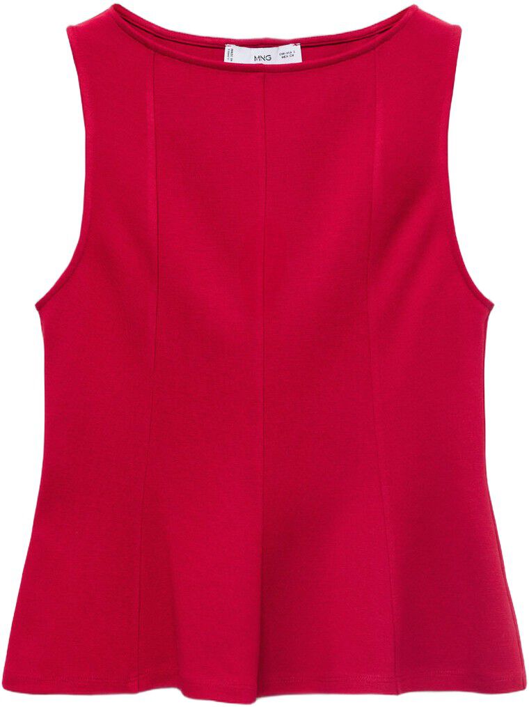 Peplum top with seam detail
