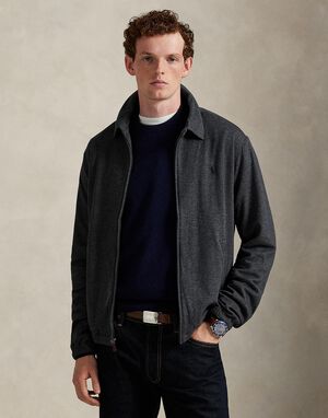 Herringbone Luxury Jersey Bomber Jacket