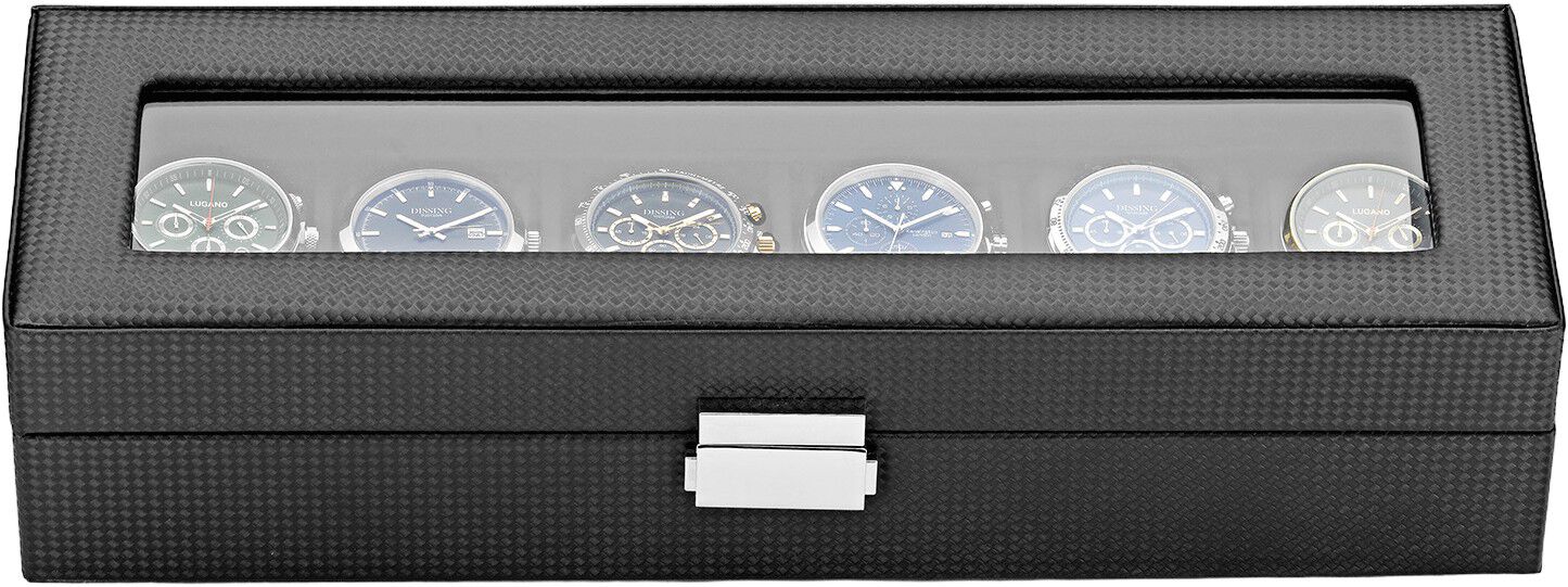 Ditur Watch Box 6 Watches Black Imitated carbon DIT0000231