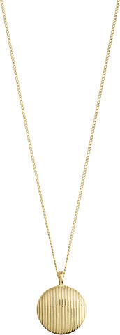 XENA recycled coin necklace gold-plated