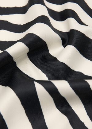 Zebra satin scarf