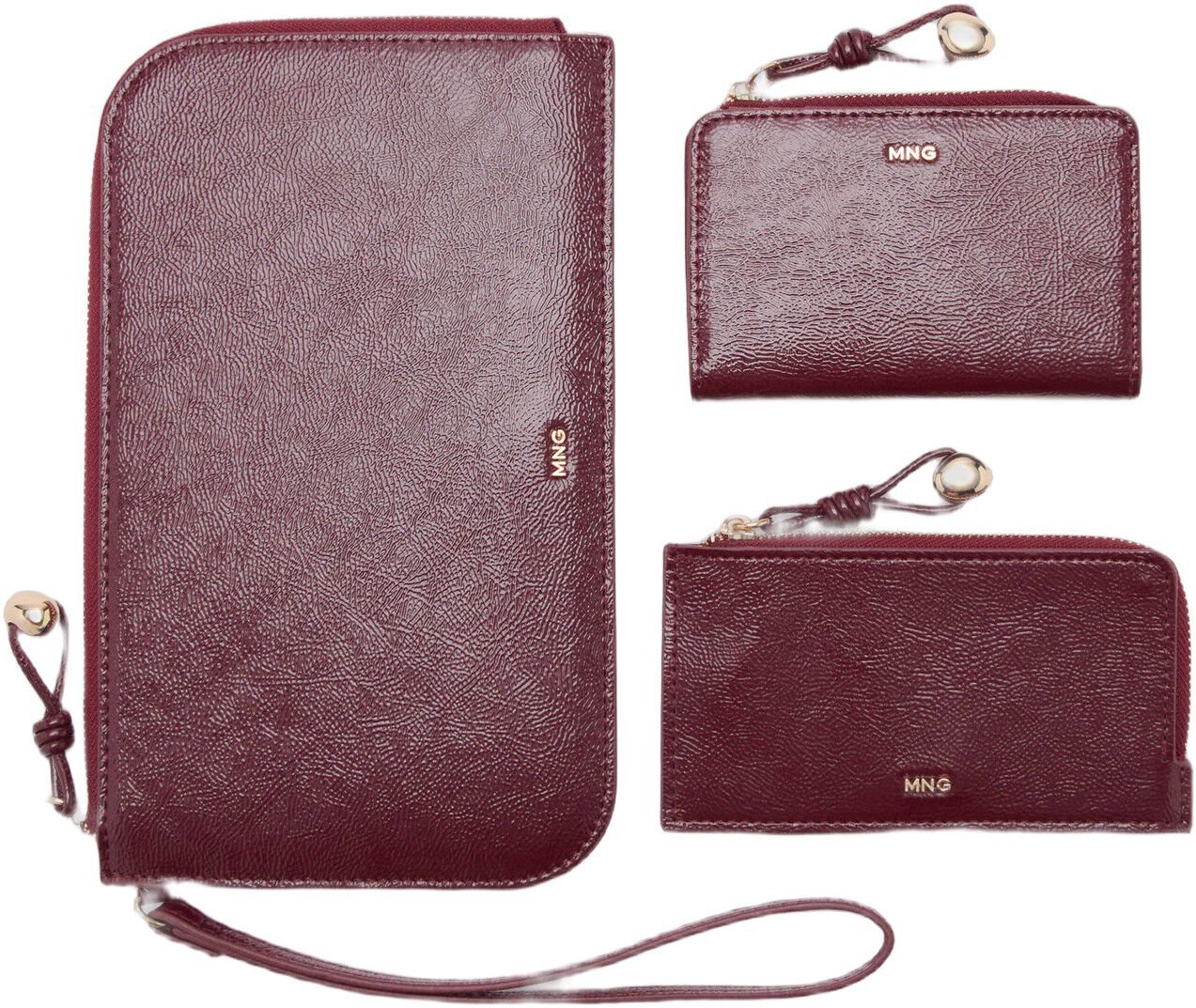 Faux leather effect pochette
