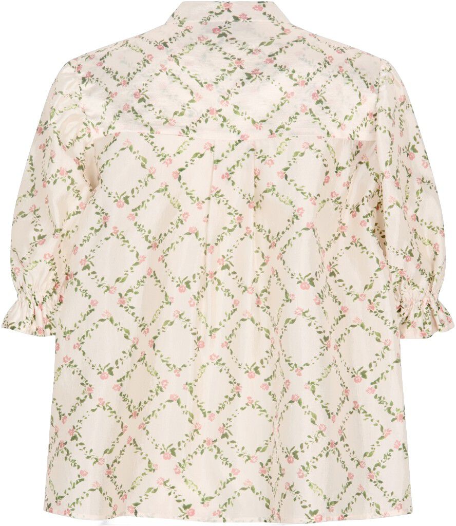 2519 Flat Texture Viscose, Gathered Top