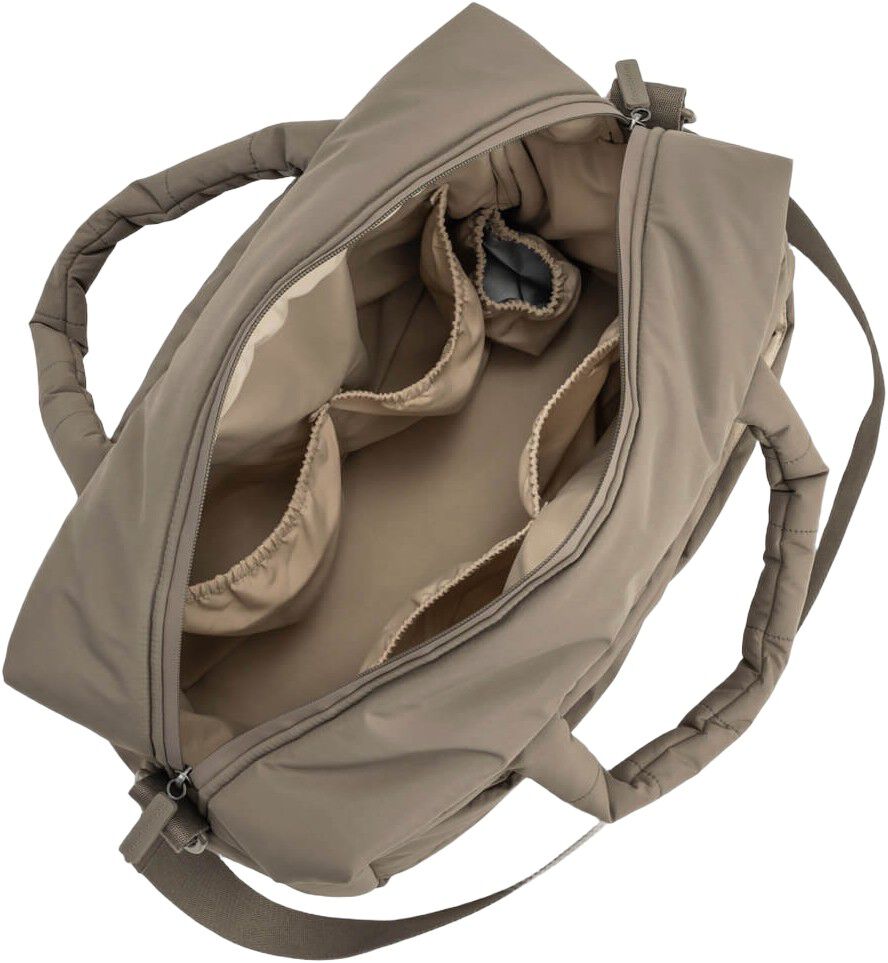 Quiltet pusletaske Taupe