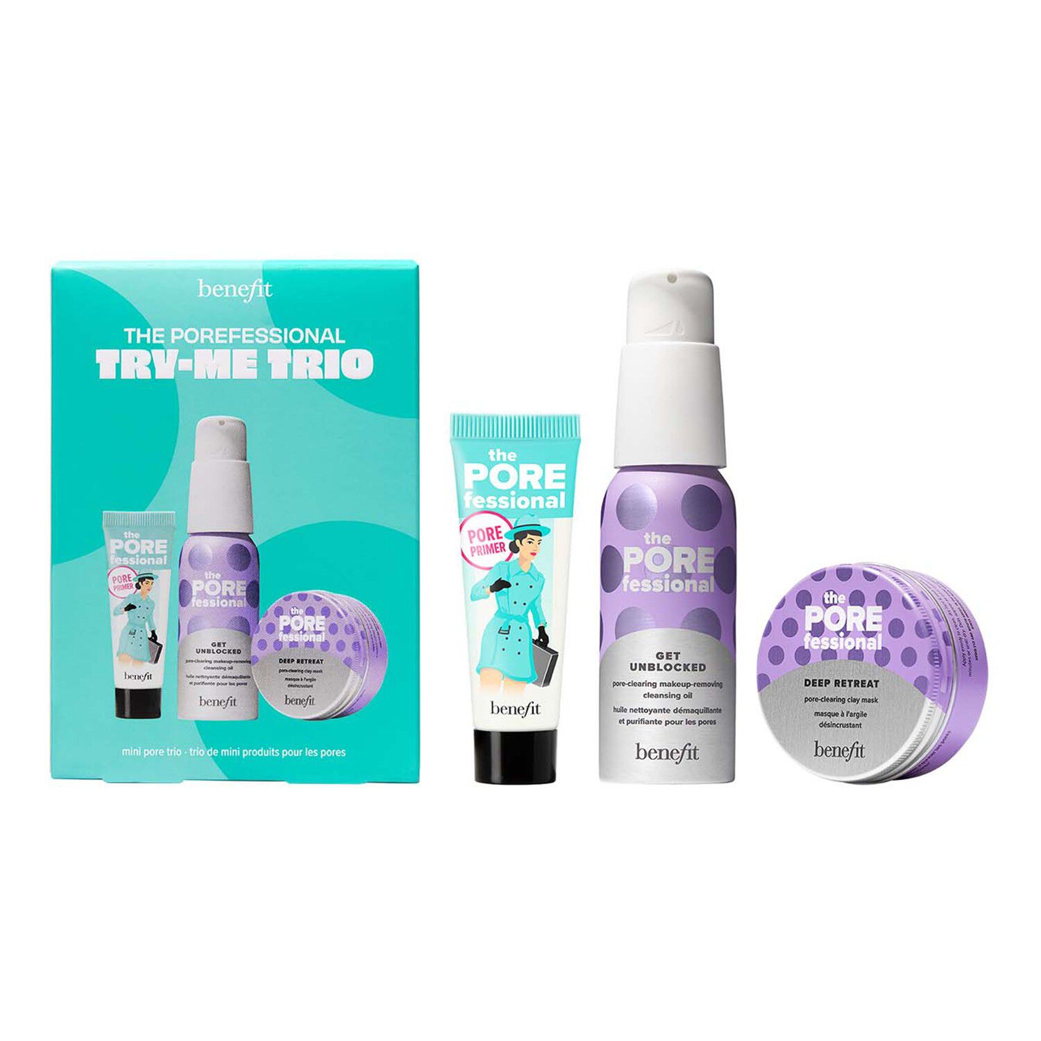 The POREfessional Try-Me Trio - Mini Oljereng&ouml;ring, Lermask & Primer