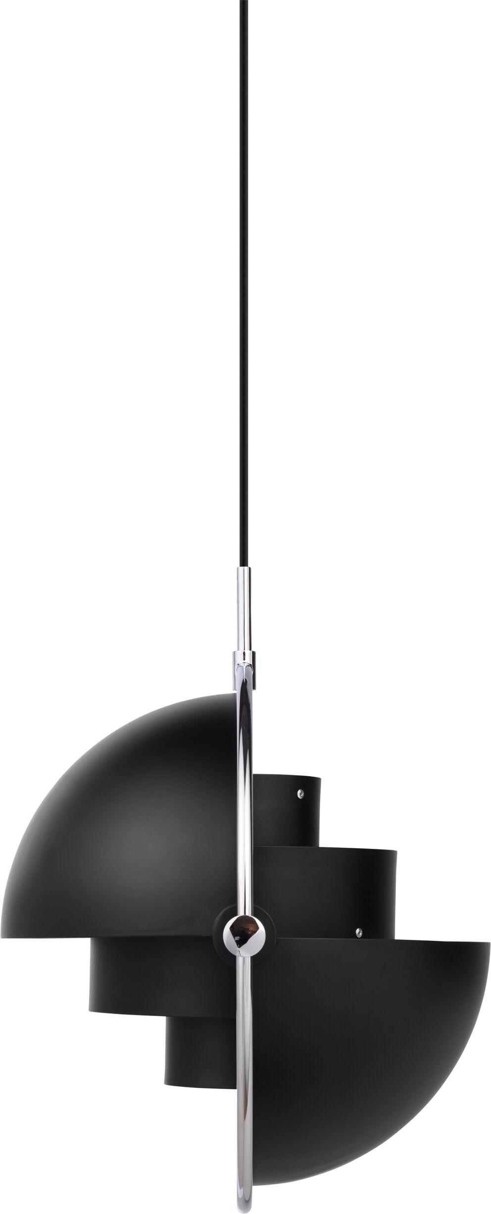 Multi-Lite Pendant (Base: Chrome, Shade: Black Semi Matt)