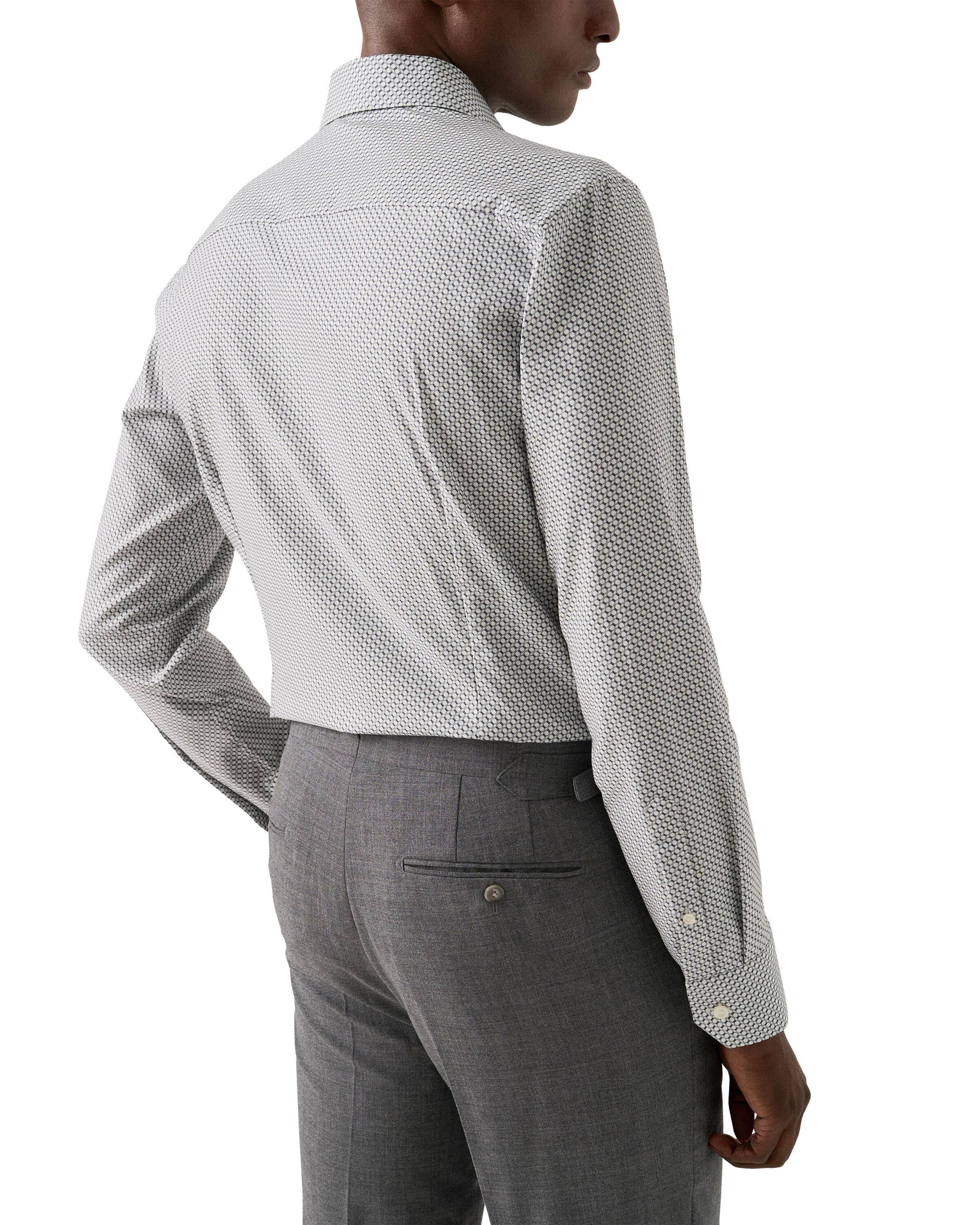 Slim Fit Geometric Twill Shirt