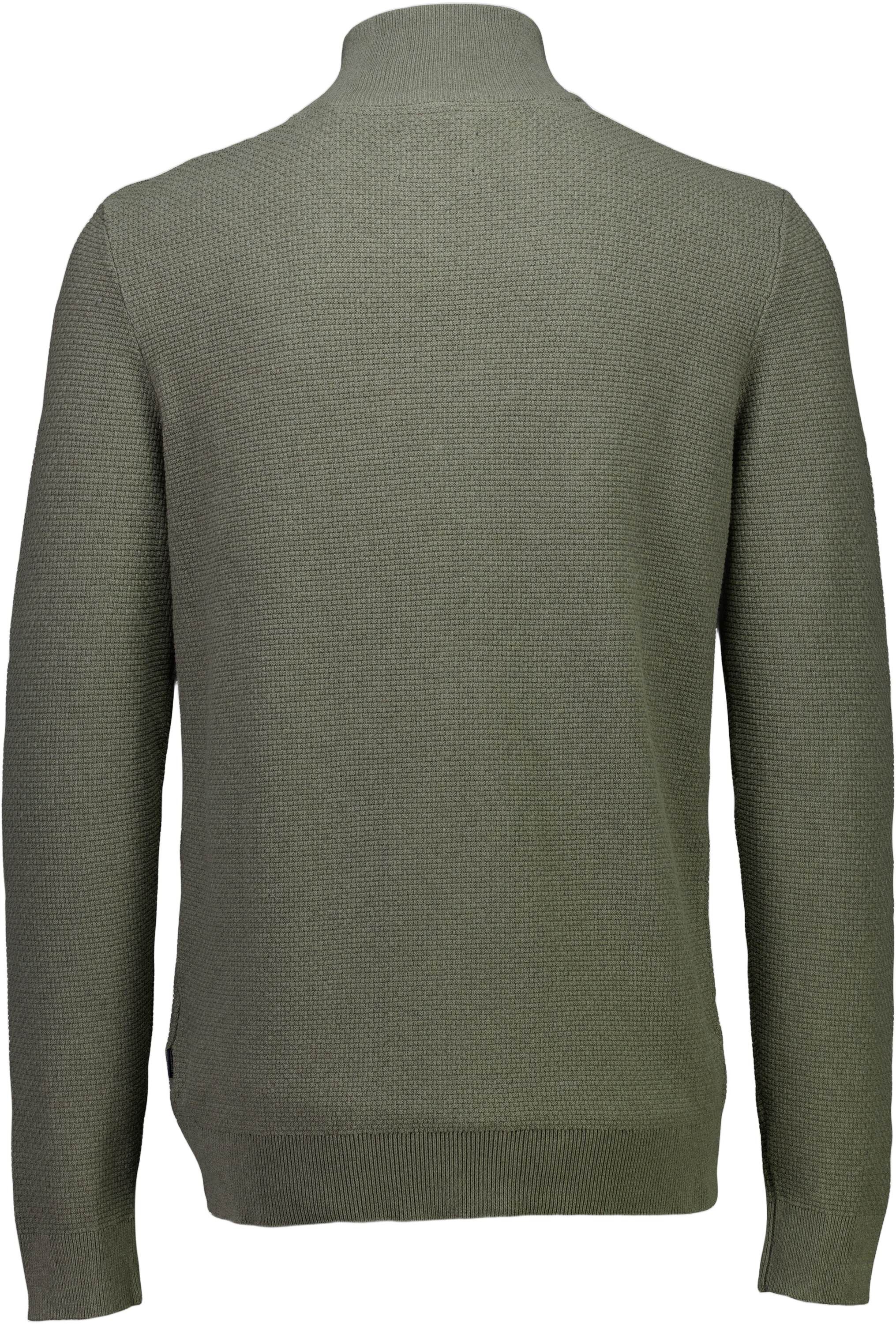 Recycle structure zip cardigan