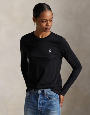 Long-Sleeve Jersey Crewneck Tee