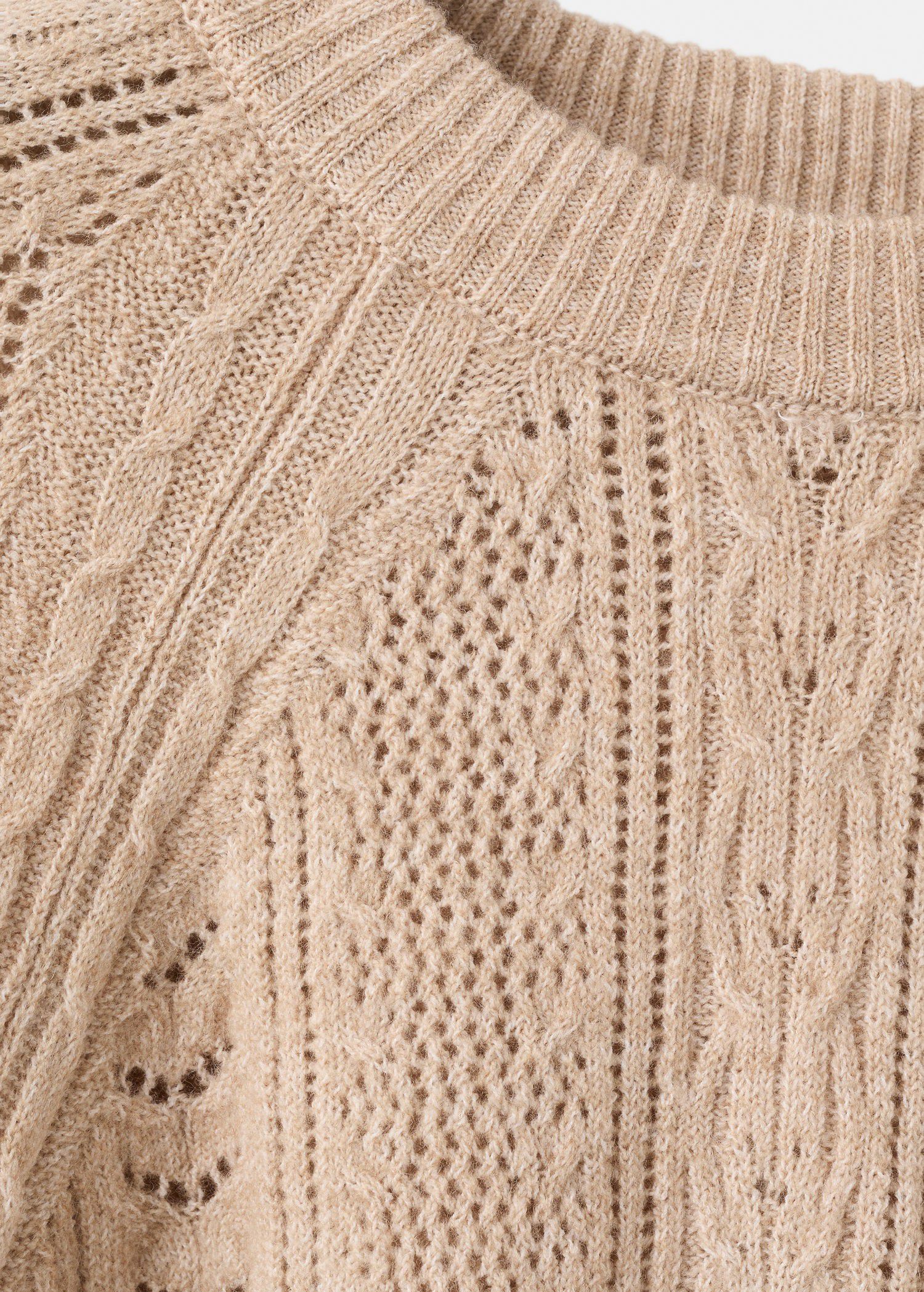 Openwork knit sweater