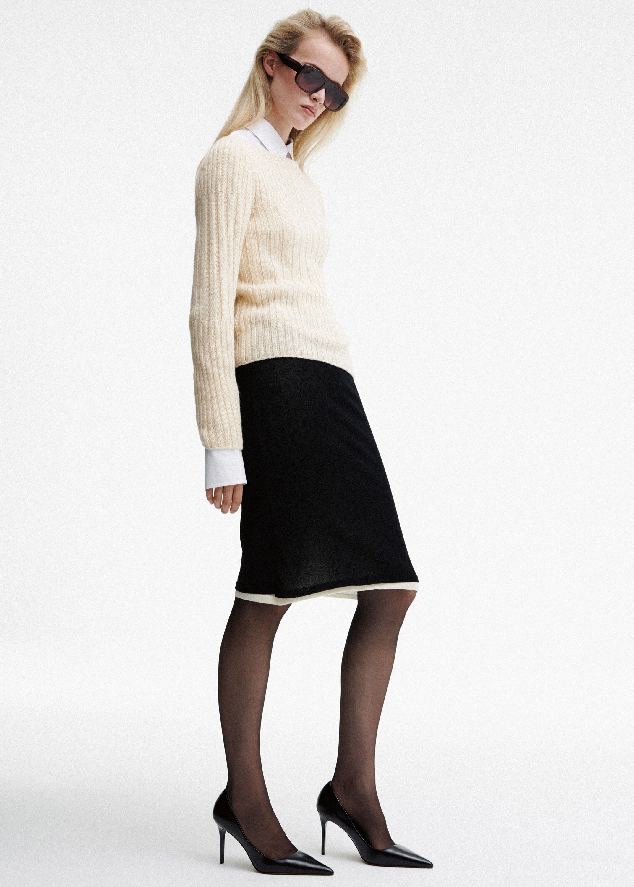 Turtleneck ribbed sweater