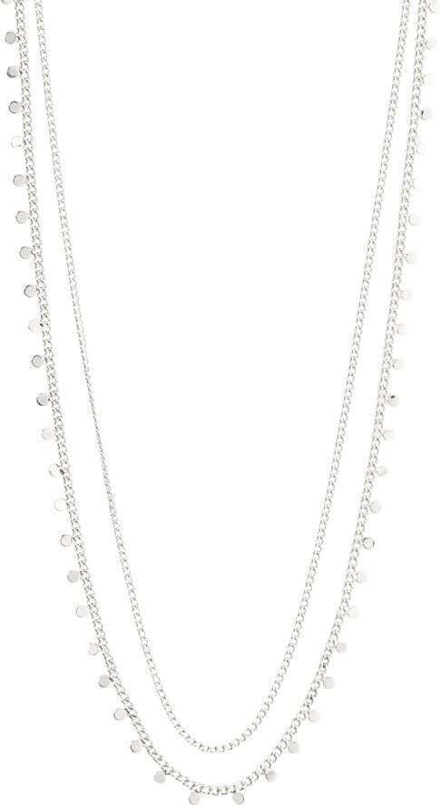 BLOOM recycled necklace, 2-in-1, silver-plated