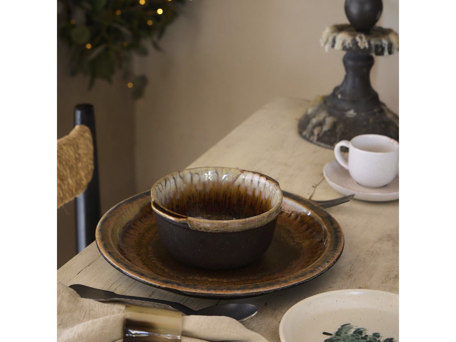 Tallrik Poterie 20,5 x 2,8 cm Mokka Stengods