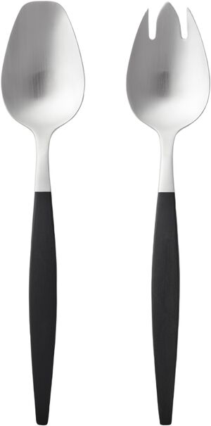 Salladsbestick Focus de Luxe 26,8 cm Svart/Matt stål