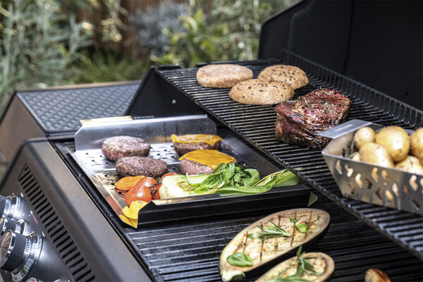 BBQ+ Grillkorg XL Silver Rektangulär