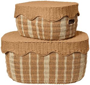Rivan Storage Baskets - Set of 2 - Natural/Off-white