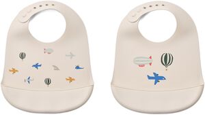Tilda Printed Bib 2-Pack Aviator /
