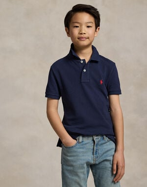 Slim Fit Cotton Mesh Polo Shirt Kids