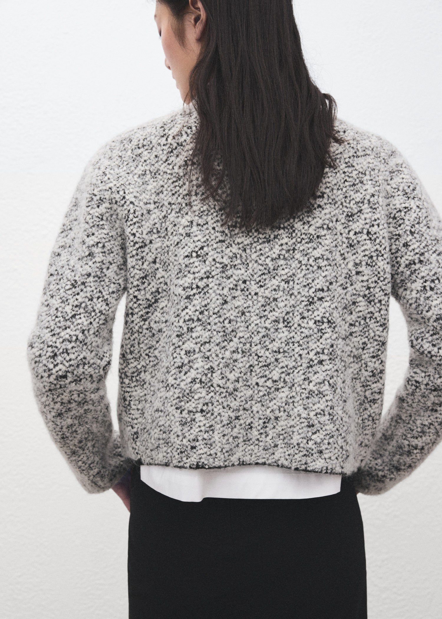 Flecked cotton-blend jacket