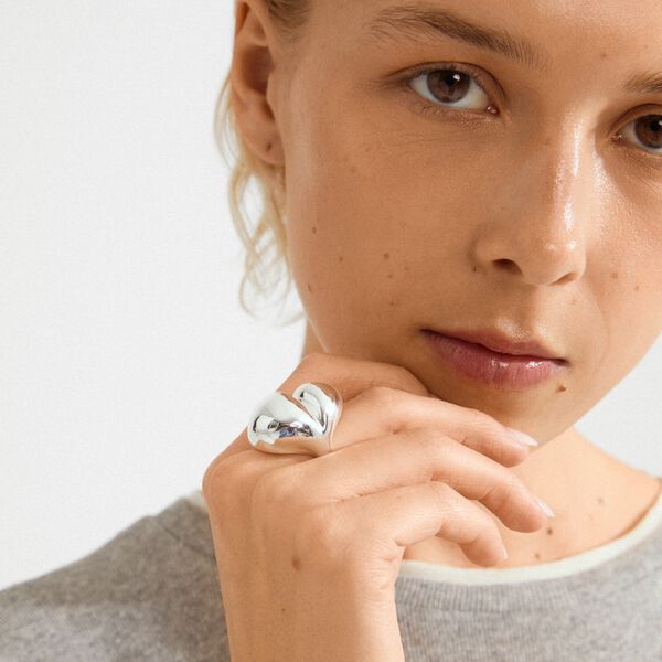 MADDIX ring sølvbelagt
