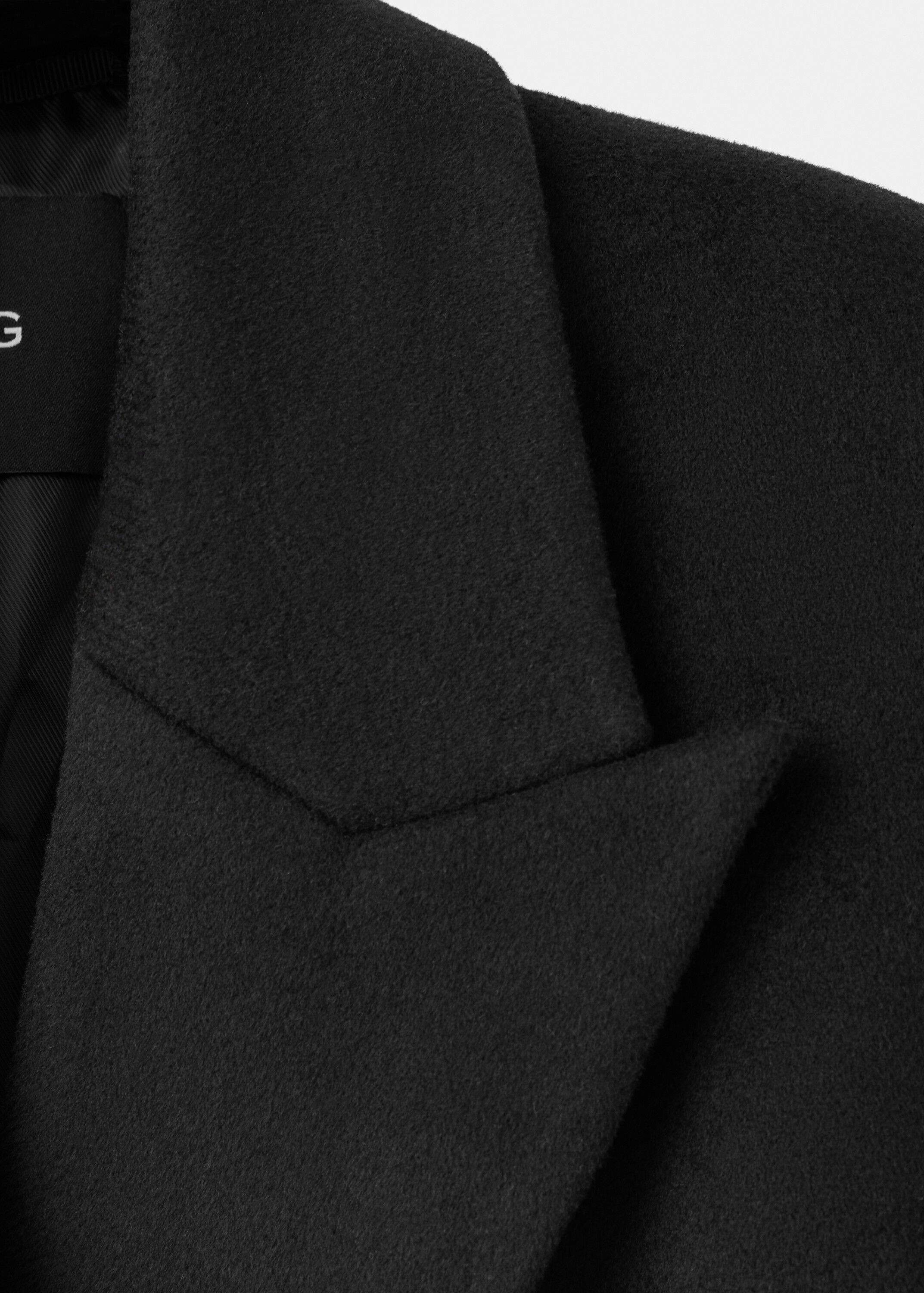 Double-breasted wool-blend coat