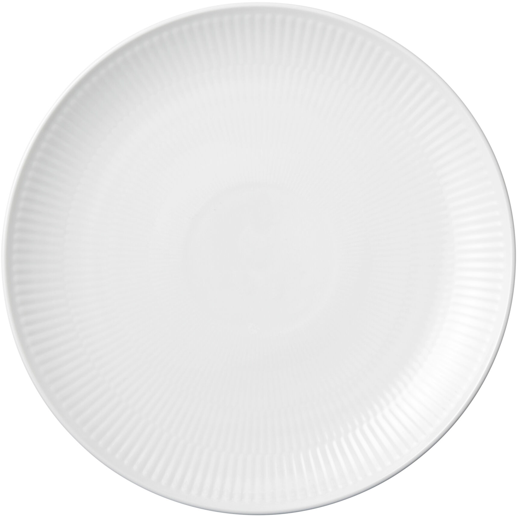 White Fluted 19 cm Coupe tallrik