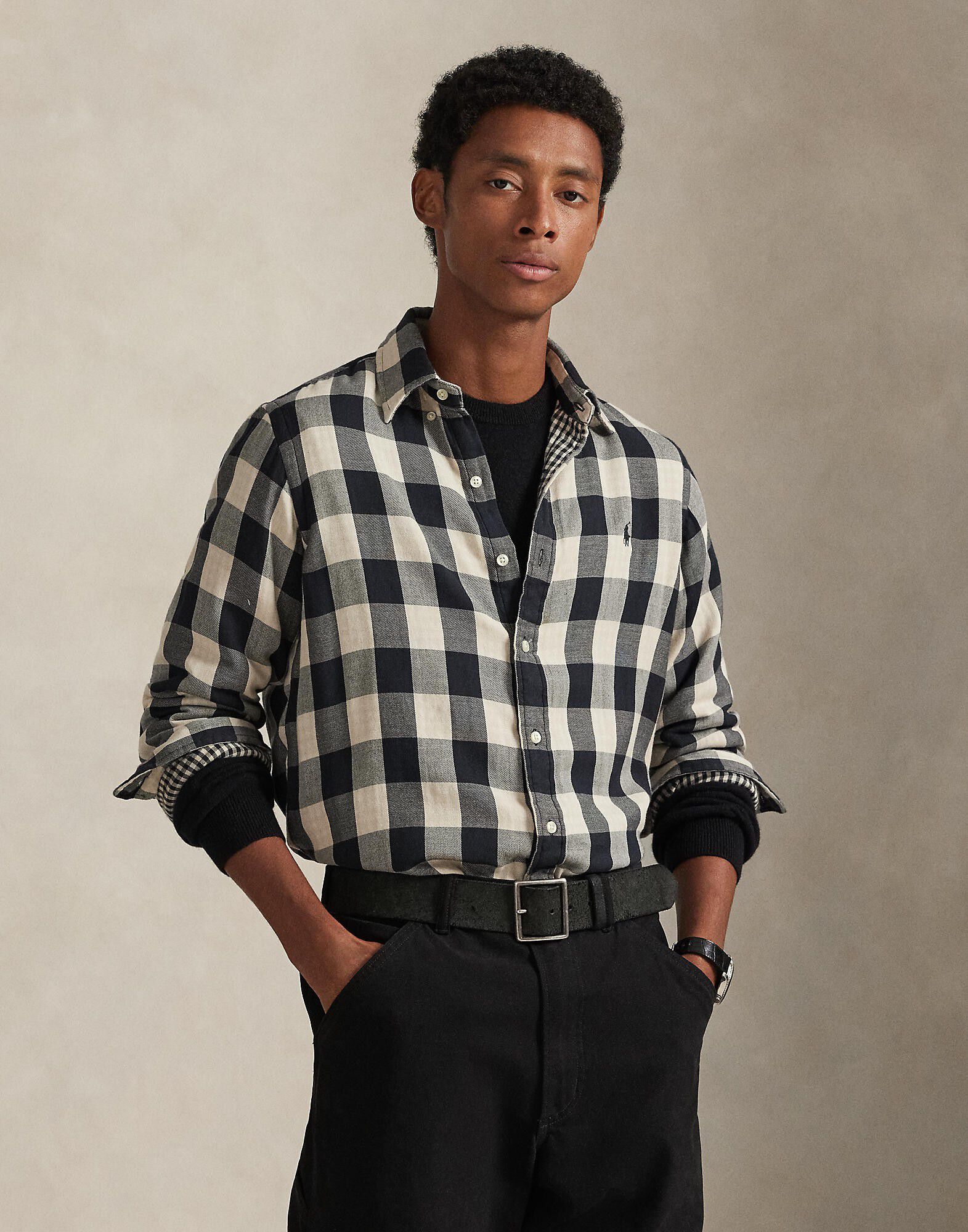 Custom Fit Plaid Double-Faced Shirt