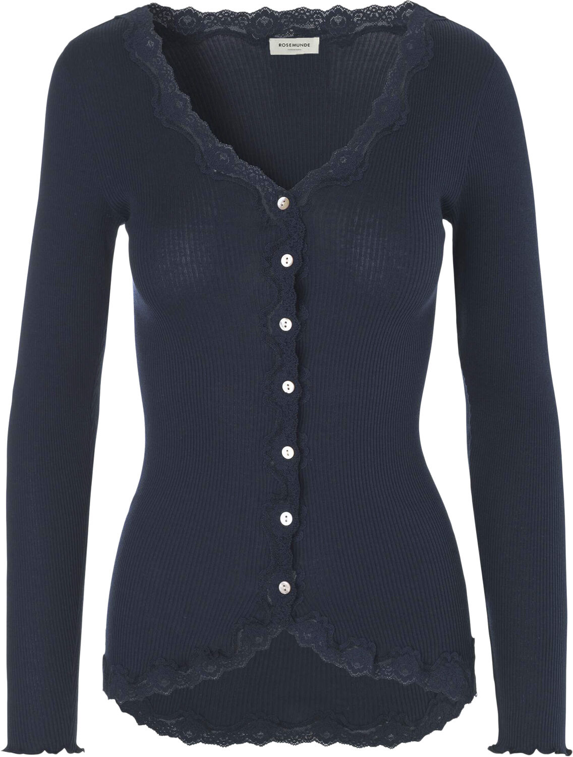 Silk cardigan regular ls w/rev vint