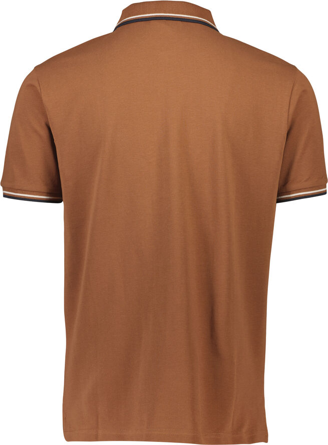 Polo shirt w. contrast piping