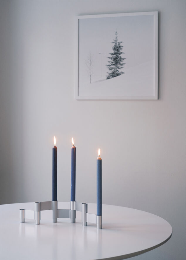 LINK, CANDLE HOLDER, MATT ALUMINIUM, 11060M