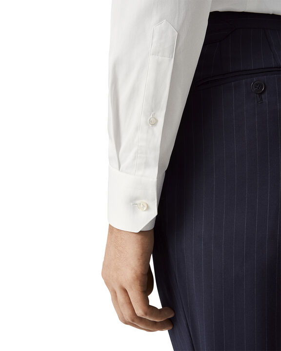 Slim Fit Light Blue Solid Elevated Twill Shirt