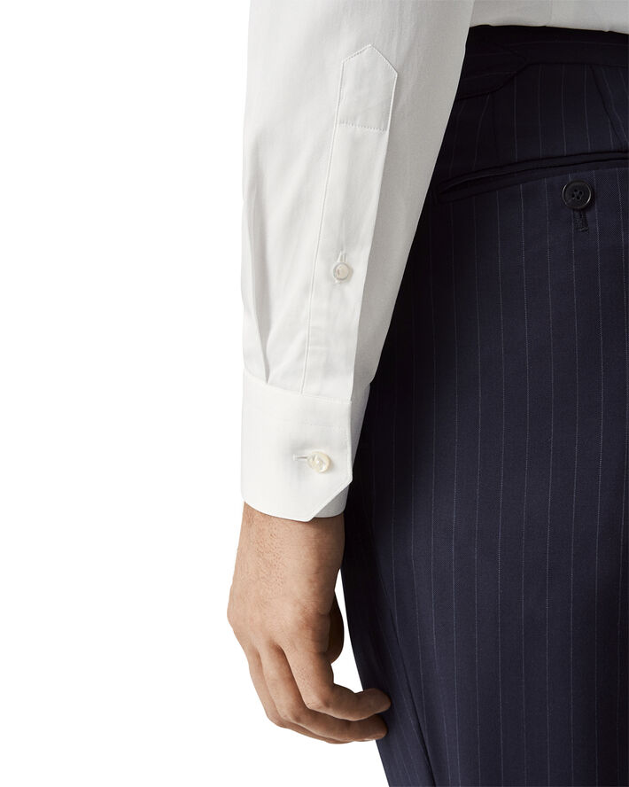 Slim Fit Light Blue Solid Elevated Twill Shirt