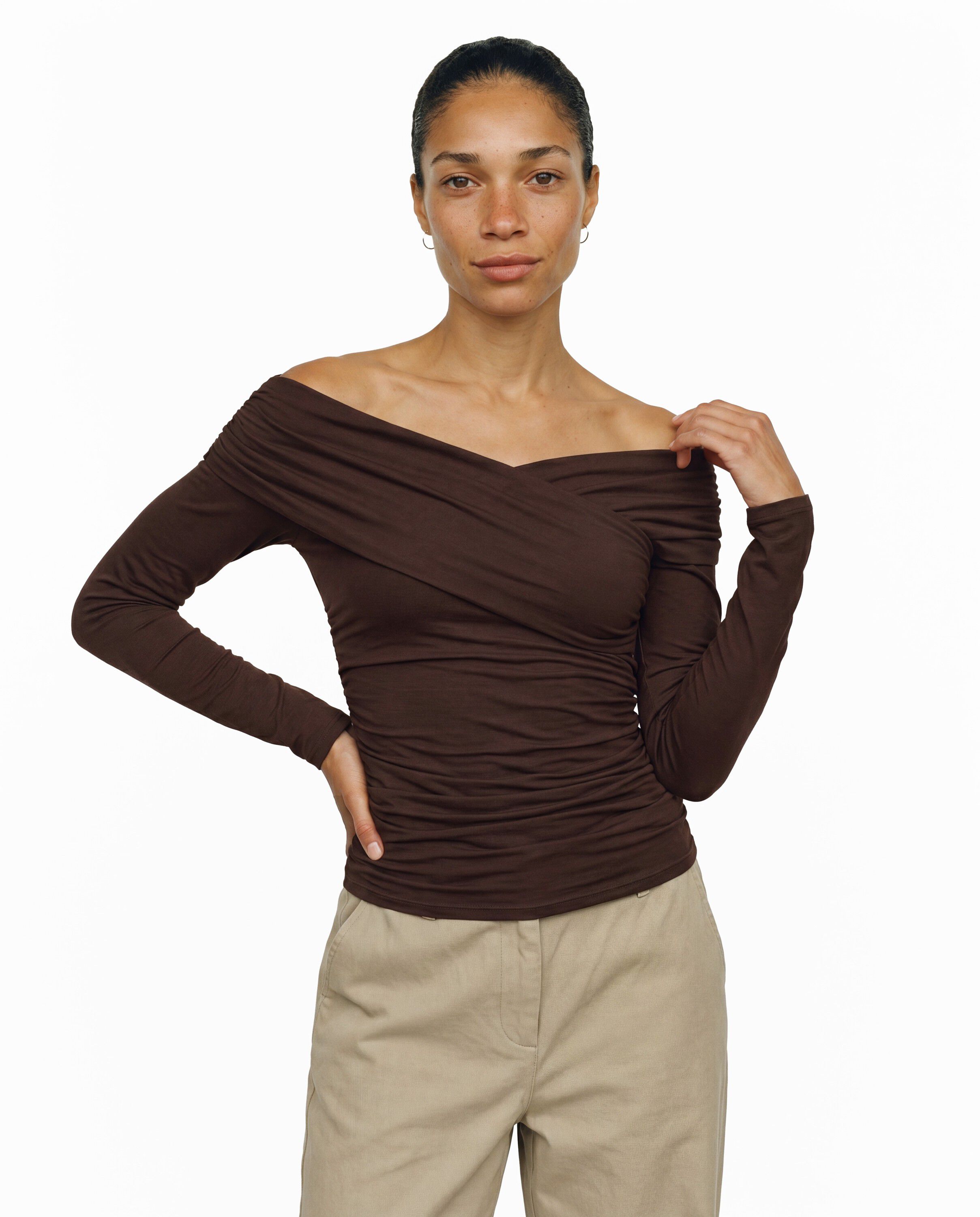 Objlevih L/S Cross Over Top Noos